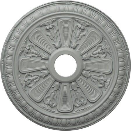 Ekena Millwork Bristol Ceiling Medallion (Fits Canopies up to 3 7/8"), 23 1/2"OD x 3 7/8"ID x 1"P, Primed White CM23BI
